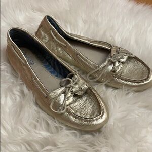 Sperry Gold Boat Shoes Driving shoes size 10